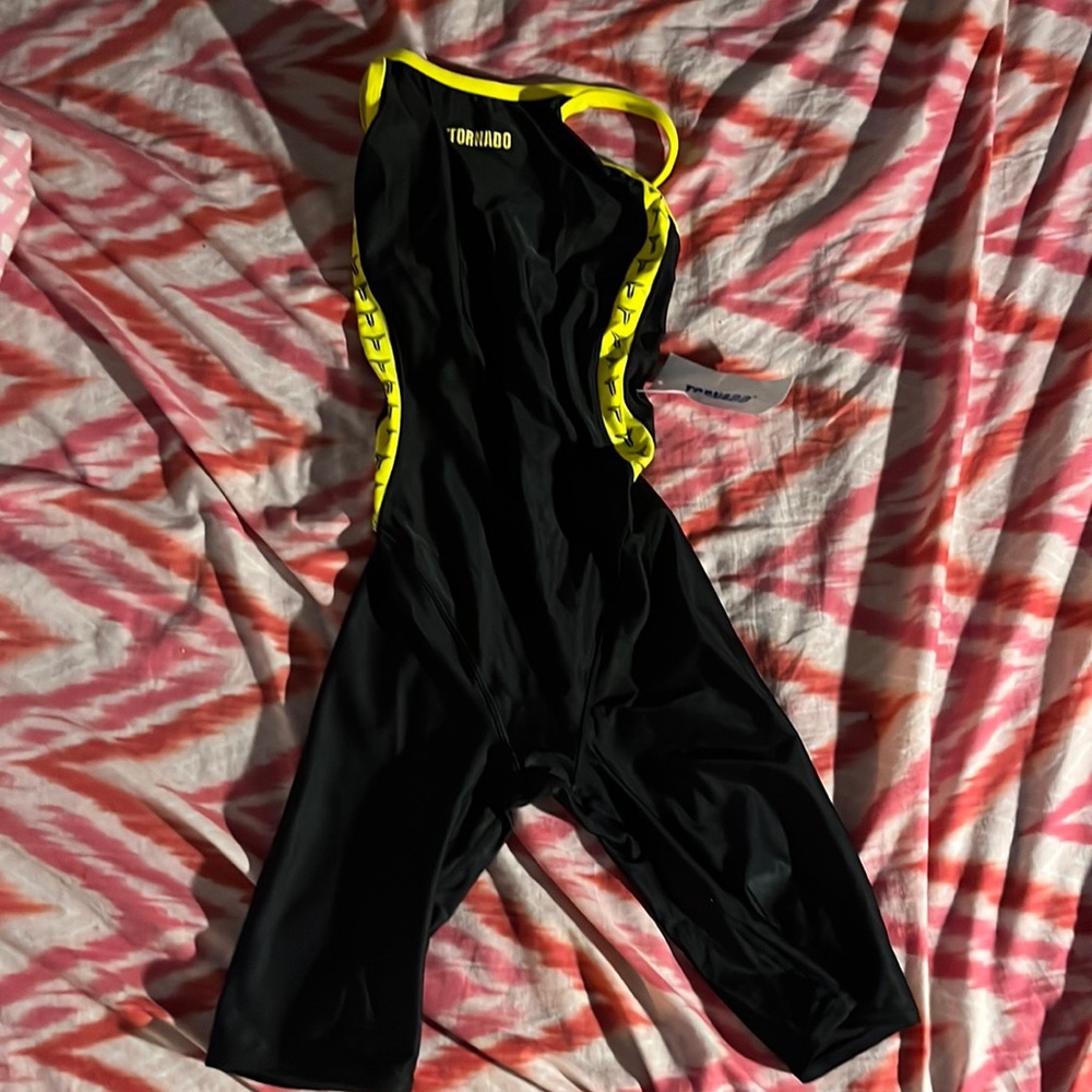 black racing swimsuit